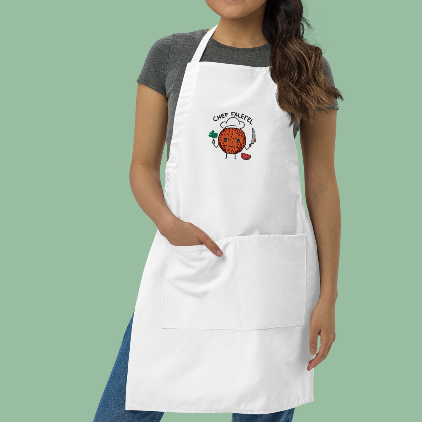 Embroidered Apron: Chef Falefel