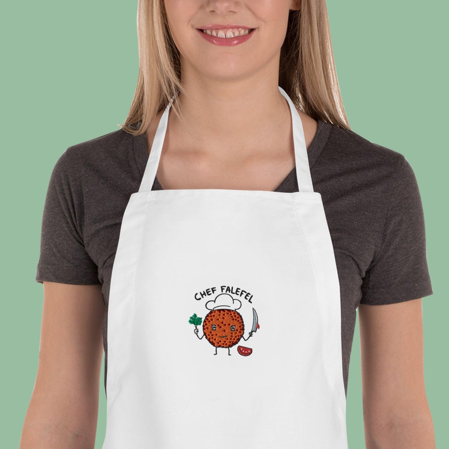 Embroidered Apron: Chef Falefel