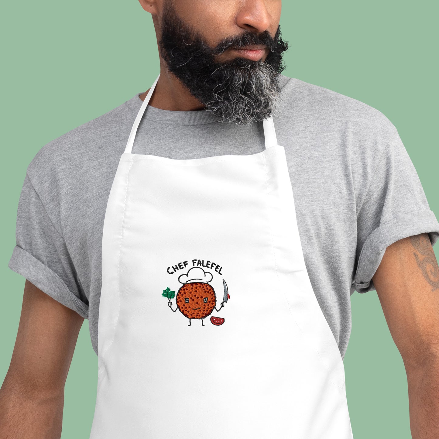 Embroidered Apron: Chef Falefel