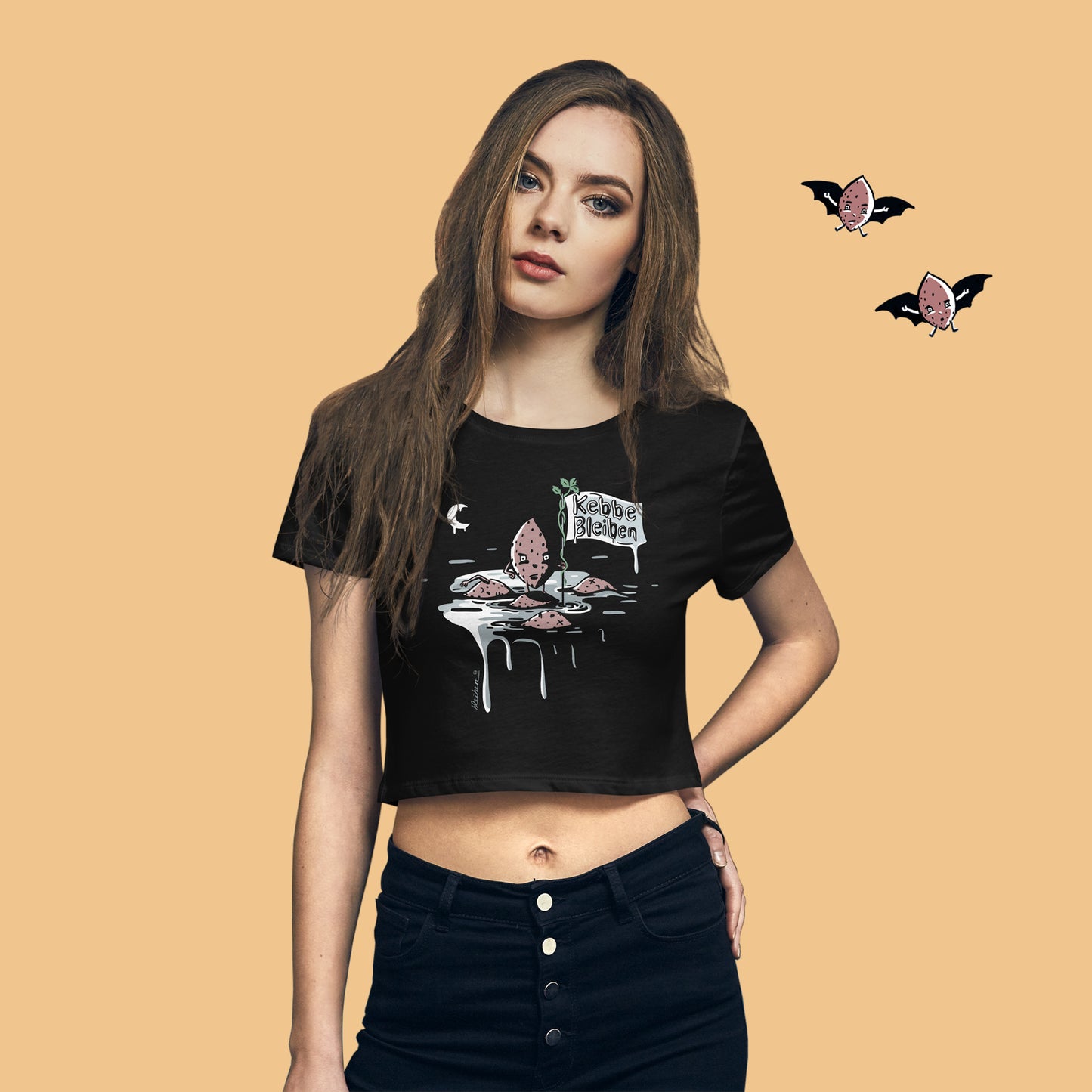 Crop Top: Kebbe Bleiben Black