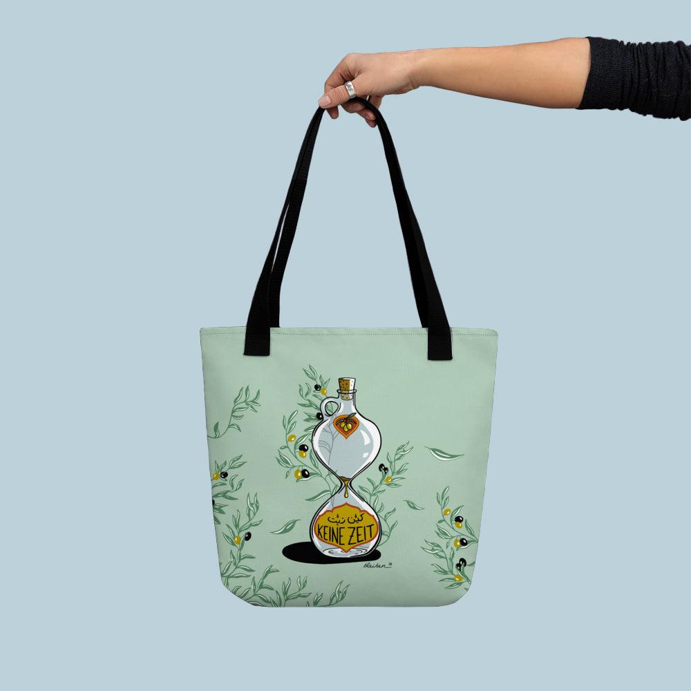 Casual bag: Keine Zeit, light green