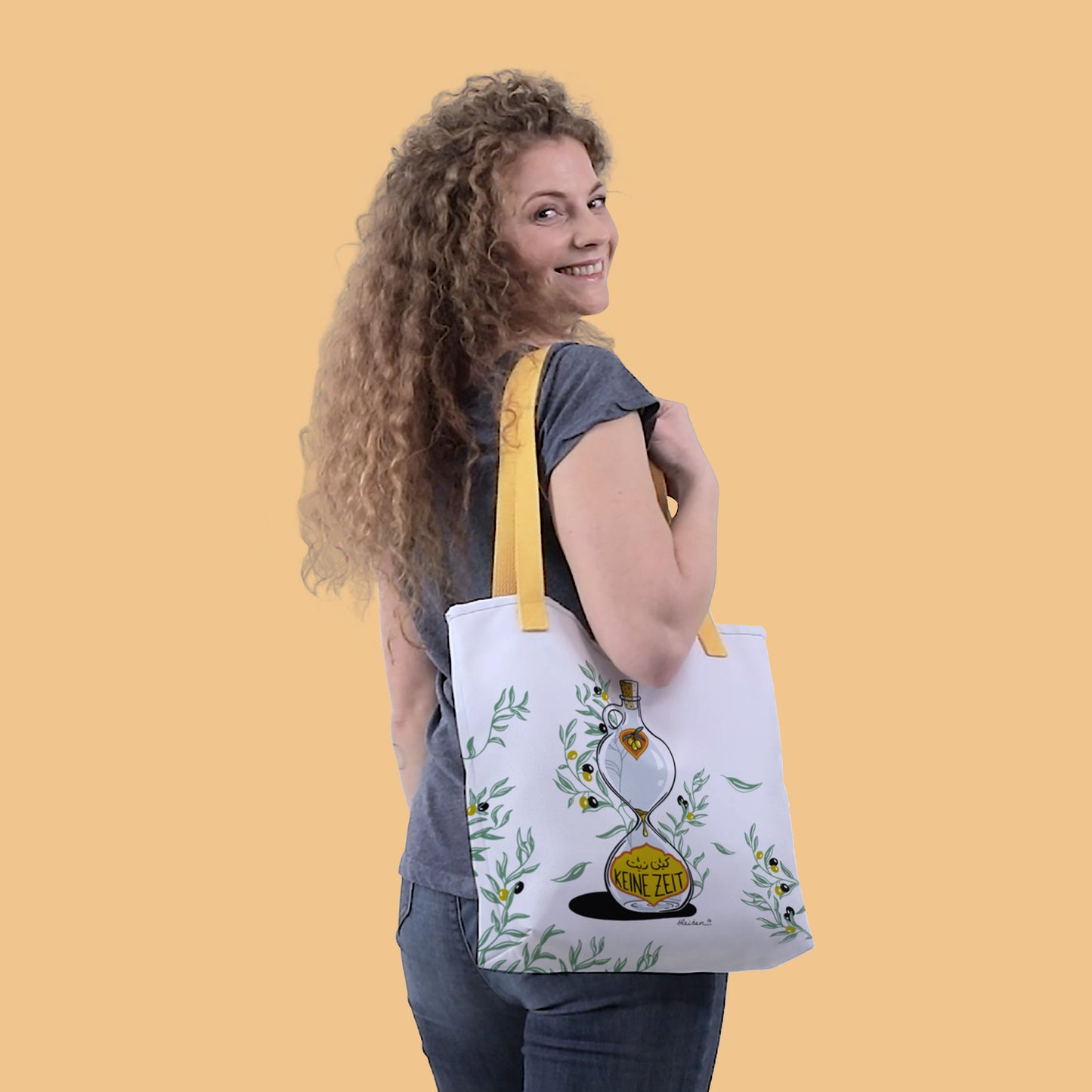 Casual bag: Keine Zeit, light green